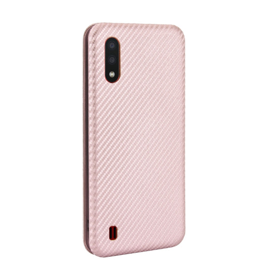 Carbon Fiber Texture Magnetic Horizontal Flip TPU + PC + PU Leather Case with Rope & Card Slot, For Samsung Galaxy A01, For Samsung Galaxy A7(2018) / A750, For Samsung Galaxy A20s, For Samsung Galaxy A21(Eurasian Version), For Samsung Galaxy A31�������...