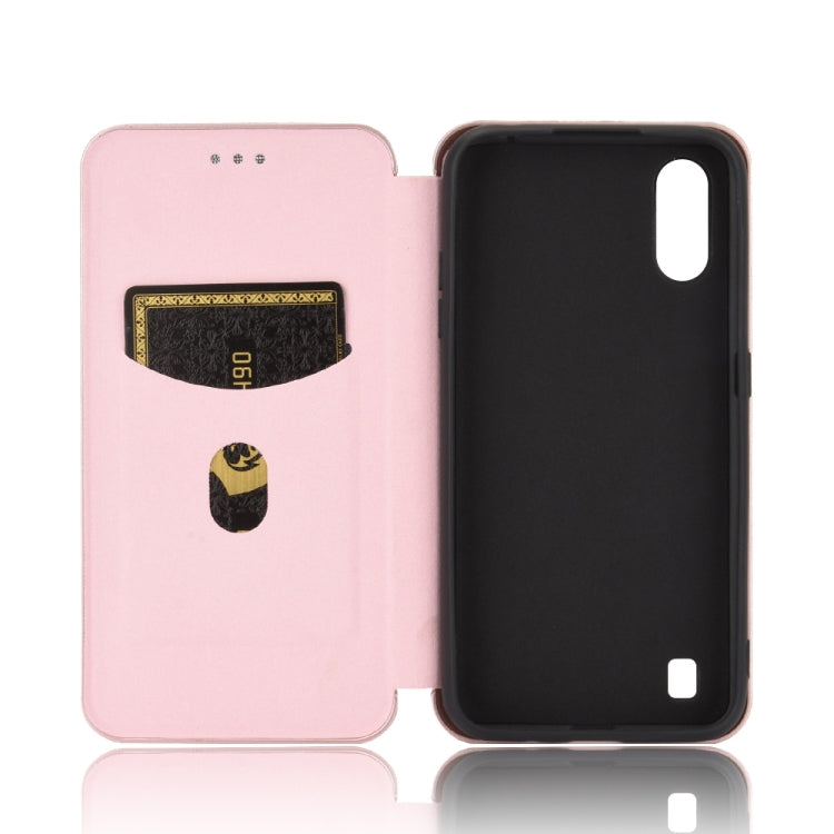 Carbon Fiber Texture Magnetic Horizontal Flip TPU + PC + PU Leather Case with Rope & Card Slot, For Samsung Galaxy A01, For Samsung Galaxy A7(2018) / A750, For Samsung Galaxy A20s, For Samsung Galaxy A21(Eurasian Version), For Samsung Galaxy A31�������...