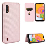 Carbon Fiber Texture Magnetic Horizontal Flip TPU + PC + PU Leather Case with Rope & Card Slot, For Samsung Galaxy A01, For Samsung Galaxy A7(2018) / A750, For Samsung Galaxy A20s, For Samsung Galaxy A21(Eurasian Version), For Samsung Galaxy A31�������...