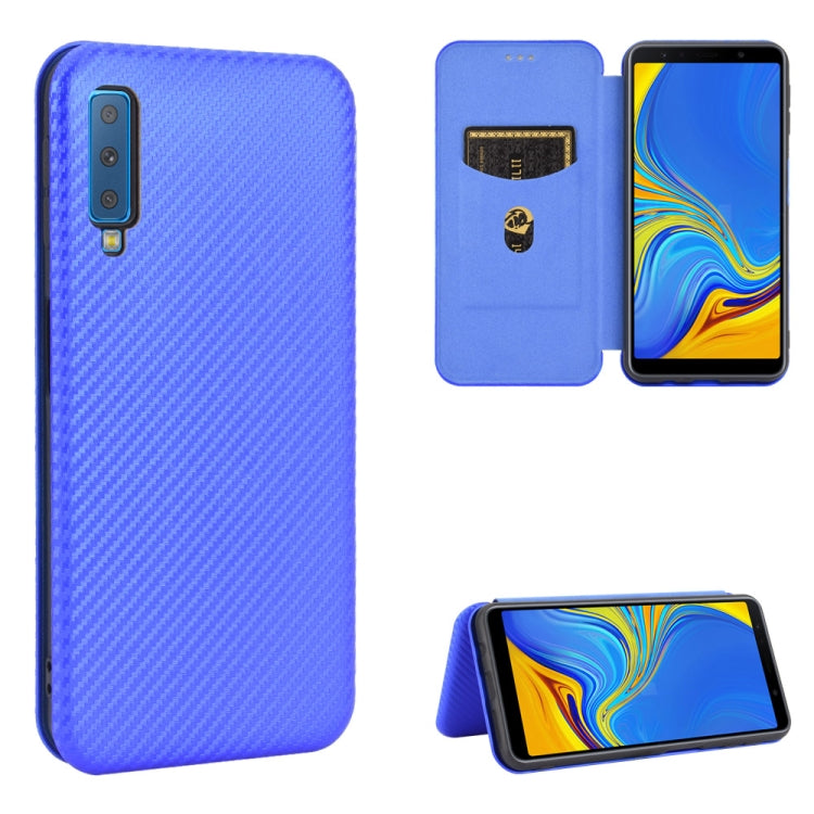 Carbon Fiber Texture Magnetic Horizontal Flip TPU + PC + PU Leather Case with Rope & Card Slot, For Samsung Galaxy A01, For Samsung Galaxy A7(2018) / A750, For Samsung Galaxy A20s, For Samsung Galaxy A21(Eurasian Version), For Samsung Galaxy A31�������...