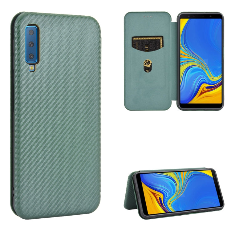 Carbon Fiber Texture Magnetic Horizontal Flip TPU + PC + PU Leather Case with Rope & Card Slot, For Samsung Galaxy A01, For Samsung Galaxy A7(2018) / A750, For Samsung Galaxy A20s, For Samsung Galaxy A21(Eurasian Version), For Samsung Galaxy A31�������...