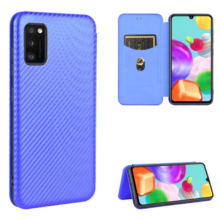 Carbon Fiber Texture Magnetic Horizontal Flip TPU + PC + PU Leather Case with Rope & Card Slot, For Samsung Galaxy A01, For Samsung Galaxy A7(2018) / A750, For Samsung Galaxy A20s, For Samsung Galaxy A21(Eurasian Version), For Samsung Galaxy A31�������...
