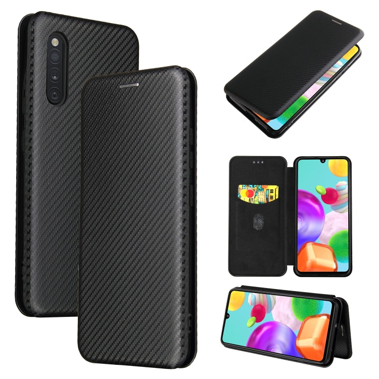 Carbon Fiber Texture Magnetic Horizontal Flip TPU + PC + PU Leather Case with Rope & Card Slot, For Samsung Galaxy A01, For Samsung Galaxy A7(2018) / A750, For Samsung Galaxy A20s, For Samsung Galaxy A21(Eurasian Version), For Samsung Galaxy A31�������...