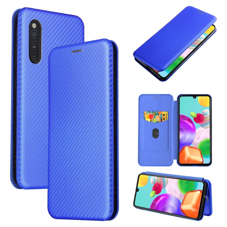 Carbon Fiber Texture Magnetic Horizontal Flip TPU + PC + PU Leather Case with Rope & Card Slot, For Samsung Galaxy A01, For Samsung Galaxy A7(2018) / A750, For Samsung Galaxy A20s, For Samsung Galaxy A21(Eurasian Version), For Samsung Galaxy A31�������...