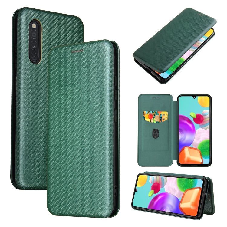 Carbon Fiber Texture Magnetic Horizontal Flip TPU + PC + PU Leather Case with Rope & Card Slot, For Samsung Galaxy A01, For Samsung Galaxy A7(2018) / A750, For Samsung Galaxy A20s, For Samsung Galaxy A21(Eurasian Version), For Samsung Galaxy A31�������...