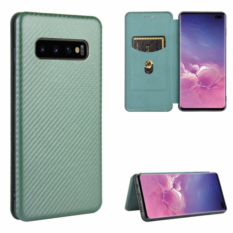 Carbon Fiber Texture Magnetic Horizontal Flip TPU + PC + PU Leather Case with Rope & Card Slot, For Samsung Galaxy S10 Plus, For Samsung Galaxy S10, For Samsung Galaxy S20, For Samsung Galaxy S20 Plus, For Samsung Galaxy XCover Pro���������������������...