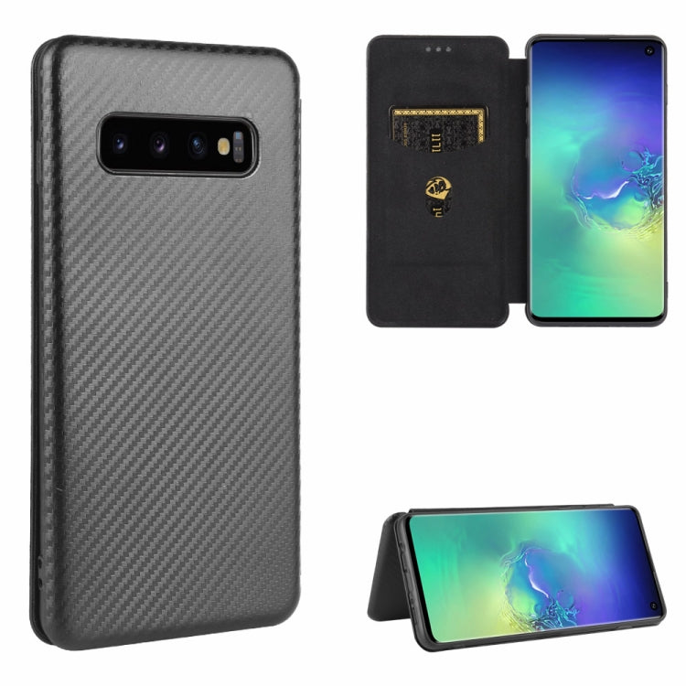 Carbon Fiber Texture Magnetic Horizontal Flip TPU + PC + PU Leather Case with Rope & Card Slot, For Samsung Galaxy S10 Plus, For Samsung Galaxy S10, For Samsung Galaxy S20, For Samsung Galaxy S20 Plus, For Samsung Galaxy XCover Pro���������������������...