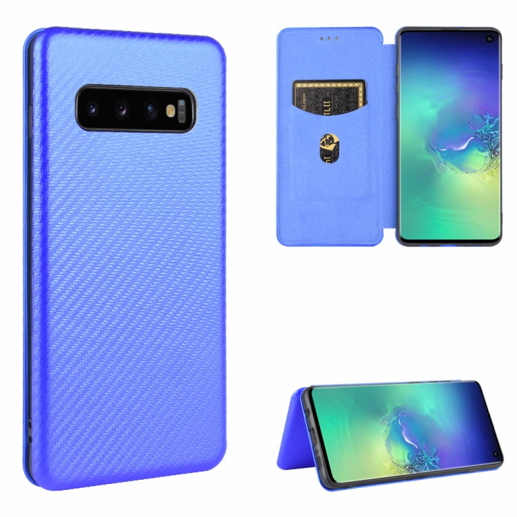 Carbon Fiber Texture Magnetic Horizontal Flip TPU + PC + PU Leather Case with Rope & Card Slot, For Samsung Galaxy S10 Plus, For Samsung Galaxy S10, For Samsung Galaxy S20, For Samsung Galaxy S20 Plus, For Samsung Galaxy XCover Pro���������������������...