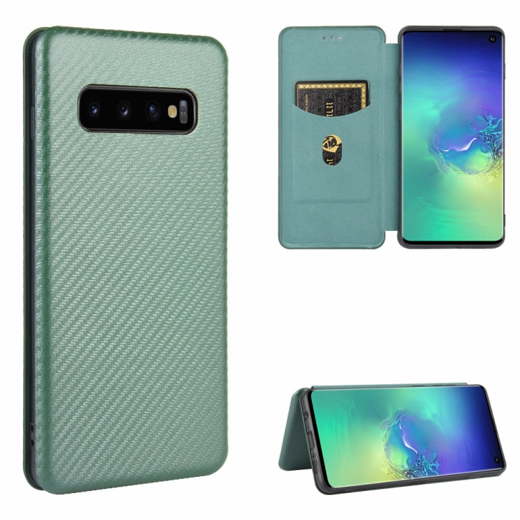 Carbon Fiber Texture Magnetic Horizontal Flip TPU + PC + PU Leather Case with Rope & Card Slot, For Samsung Galaxy S10 Plus, For Samsung Galaxy S10, For Samsung Galaxy S20, For Samsung Galaxy S20 Plus, For Samsung Galaxy XCover Pro���������������������...