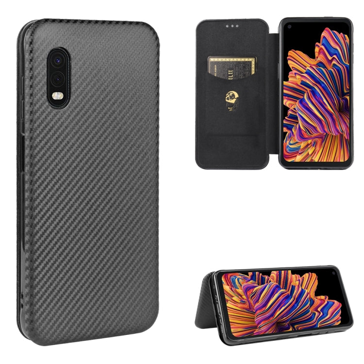 Carbon Fiber Texture Magnetic Horizontal Flip TPU + PC + PU Leather Case with Rope & Card Slot, For Samsung Galaxy S10 Plus, For Samsung Galaxy S10, For Samsung Galaxy S20, For Samsung Galaxy S20 Plus, For Samsung Galaxy XCover Pro���������������������...