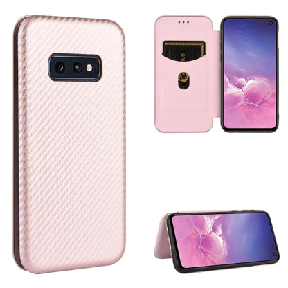 Carbon Fiber Texture Magnetic Horizontal Flip TPU + PC + PU Leather Case with Rope & Card Slot, For Samsung Galaxy S10e, For Samsung Galaxy S20 Ultra