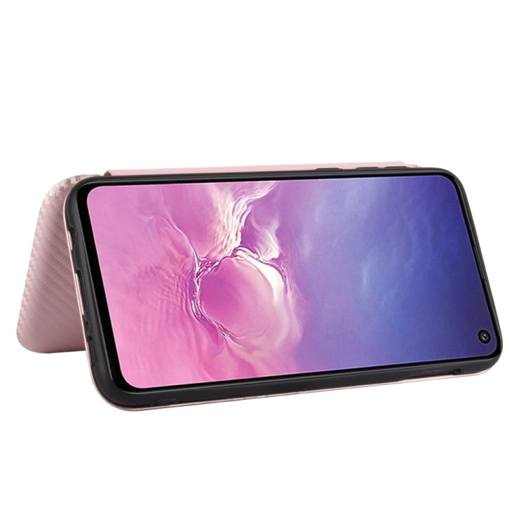 Carbon Fiber Texture Magnetic Horizontal Flip TPU + PC + PU Leather Case with Rope & Card Slot, For Samsung Galaxy S10e, For Samsung Galaxy S20 Ultra