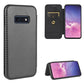 Carbon Fiber Texture Magnetic Horizontal Flip TPU + PC + PU Leather Case with Rope & Card Slot, For Samsung Galaxy S10e, For Samsung Galaxy S20 Ultra