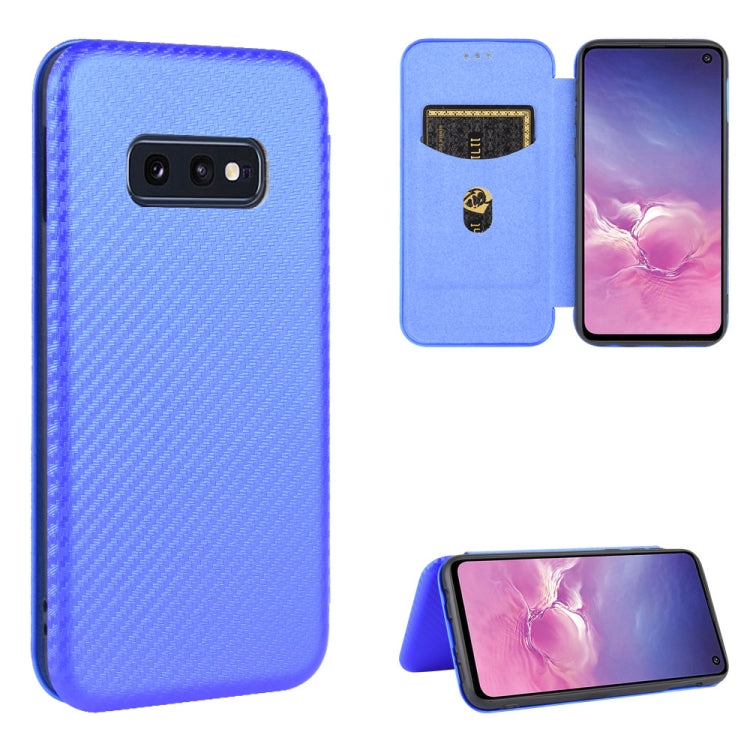 Carbon Fiber Texture Magnetic Horizontal Flip TPU + PC + PU Leather Case with Rope & Card Slot, For Samsung Galaxy S10e, For Samsung Galaxy S20 Ultra