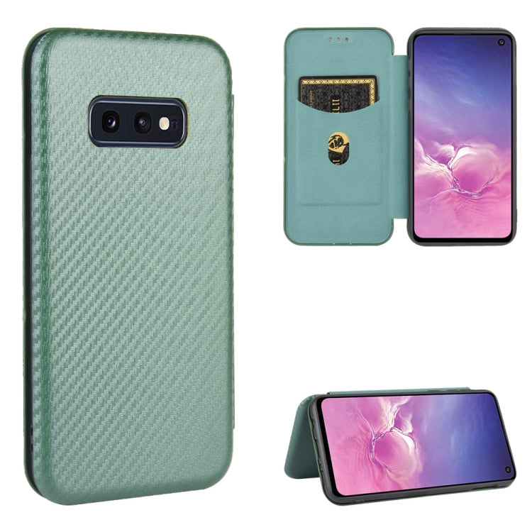 Carbon Fiber Texture Magnetic Horizontal Flip TPU + PC + PU Leather Case with Rope & Card Slot, For Samsung Galaxy S10e, For Samsung Galaxy S20 Ultra