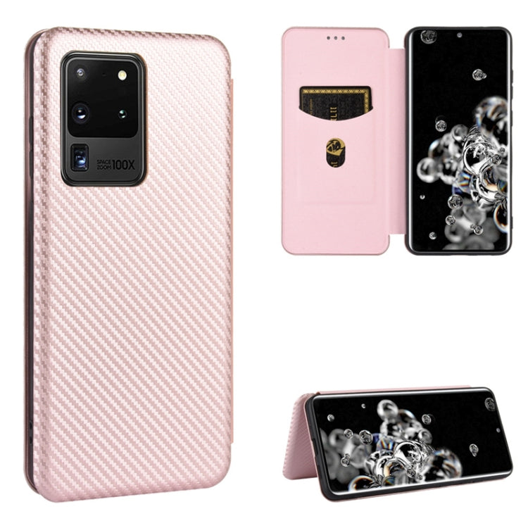 Carbon Fiber Texture Magnetic Horizontal Flip TPU + PC + PU Leather Case with Rope & Card Slot, For Samsung Galaxy S10e, For Samsung Galaxy S20 Ultra