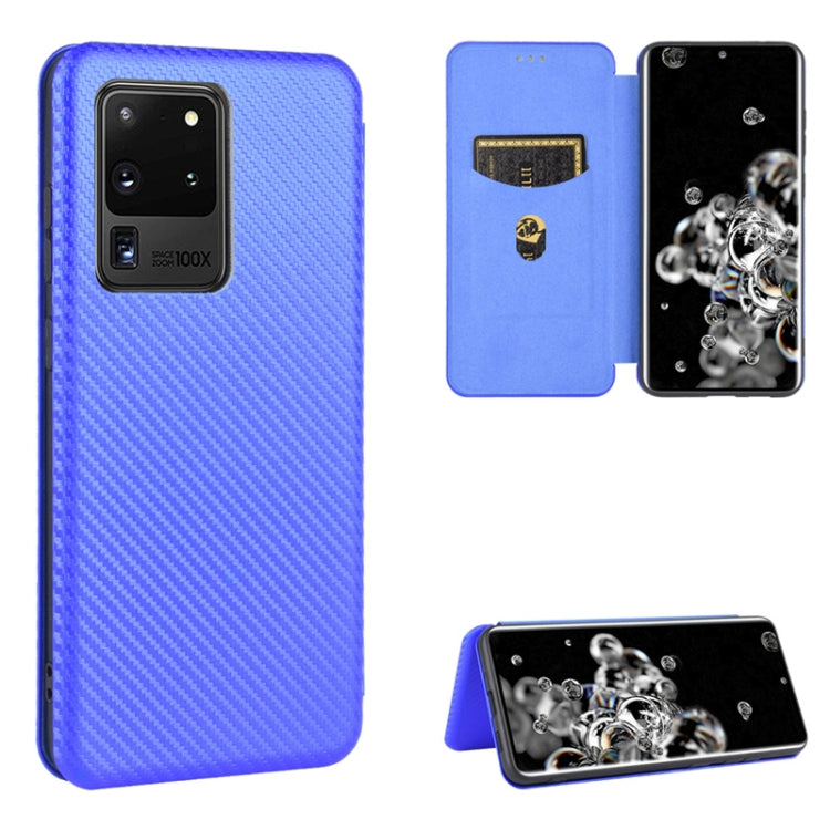 Carbon Fiber Texture Magnetic Horizontal Flip TPU + PC + PU Leather Case with Rope & Card Slot, For Samsung Galaxy S10e, For Samsung Galaxy S20 Ultra