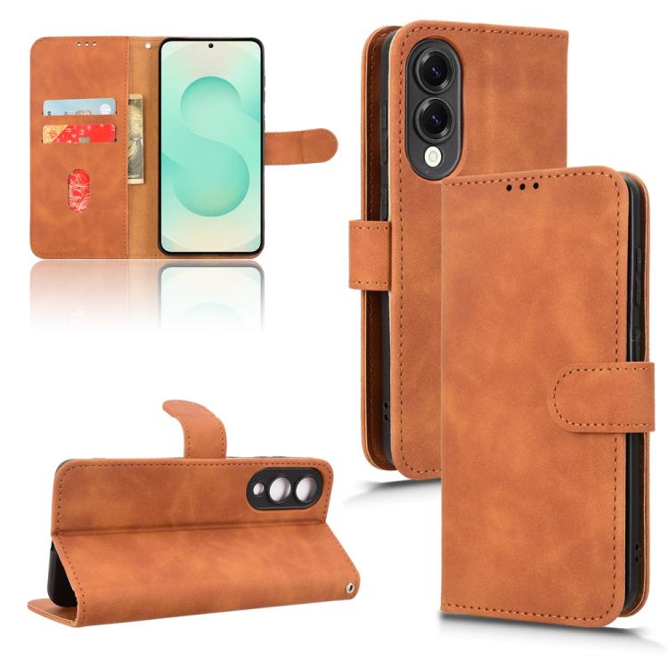 Skin Feel Magnetic Flip Leather Phone Case