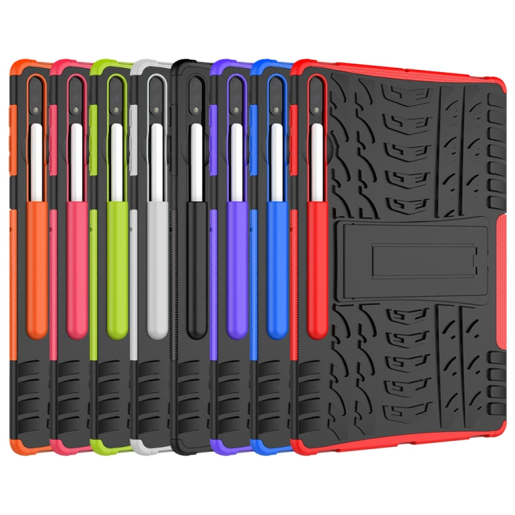 Tire Texture Shockproof TPU + PC Protective Case with Holder, For Samsung Galaxy Tab S7 Lite T730 / T735 & S7+ T970 / T976B, For OnePlus Nord