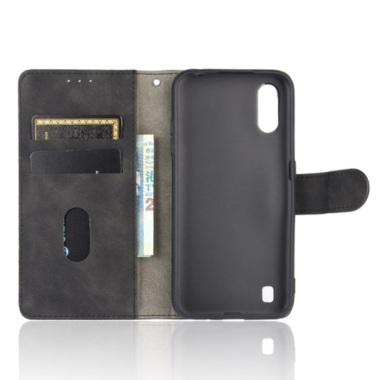 Solid Color Skin Feel Magnetic Buckle Horizontal Flip Calf Texture PU Leather Case with Holder & Card Slots & Wallet, For Samsung Galaxy A01 (Global Version), For Samsung Galaxy A21 (Eurasian Version), For Samsung Galaxy A20 / A30����������������������...