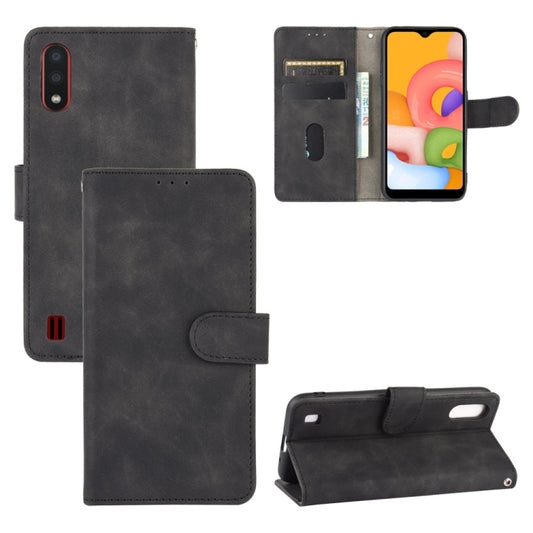 Solid Color Skin Feel Magnetic Buckle Horizontal Flip Calf Texture PU Leather Case with Holder & Card Slots & Wallet, For Samsung Galaxy A01 (Global Version), For Samsung Galaxy A21 (Eurasian Version), For Samsung Galaxy A20 / A30����������������������...