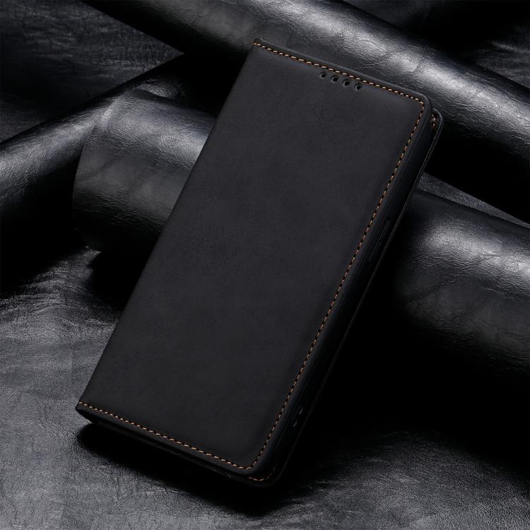Business Solid Color Magnetic RFID Leather Phone Case, For Samsung Galaxy S25 Edge 5G