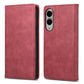 Business Solid Color Magnetic RFID Leather Phone Case, For Samsung Galaxy S25 Edge 5G