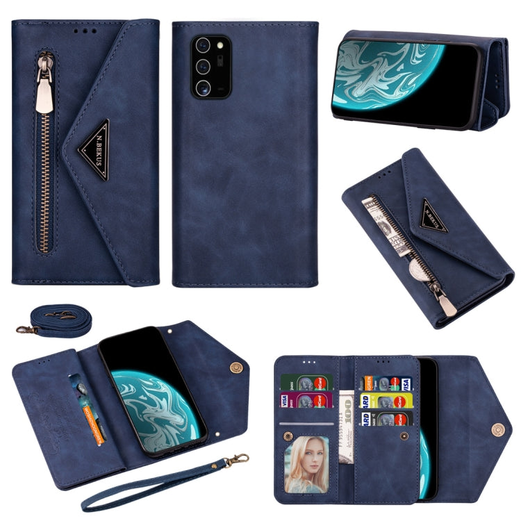 Skin Feel Zipper Horizontal Flip Leather Case with Holder & Card Slots & Photo Frame & Lanyard & Long Rope, For Samsung Galaxy Note20, For Samsung Galaxy Note20 Ultra, For Samsung Galaxy S20, For Samsung Galaxy S20+, For Samsung Galaxy S20 Ultra�������...
