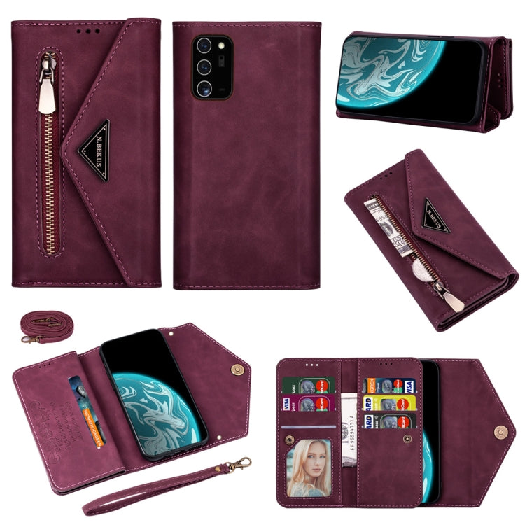 Skin Feel Zipper Horizontal Flip Leather Case with Holder & Card Slots & Photo Frame & Lanyard & Long Rope, For Samsung Galaxy Note20, For Samsung Galaxy Note20 Ultra, For Samsung Galaxy S20, For Samsung Galaxy S20+, For Samsung Galaxy S20 Ultra�������...