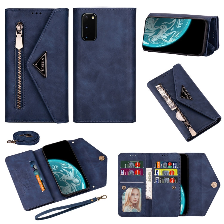 Skin Feel Zipper Horizontal Flip Leather Case with Holder & Card Slots & Photo Frame & Lanyard & Long Rope, For Samsung Galaxy Note20, For Samsung Galaxy Note20 Ultra, For Samsung Galaxy S20, For Samsung Galaxy S20+, For Samsung Galaxy S20 Ultra�������...