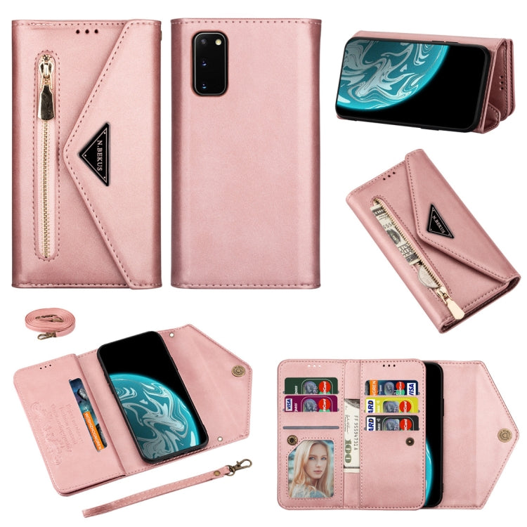 Skin Feel Zipper Horizontal Flip Leather Case with Holder & Card Slots & Photo Frame & Lanyard & Long Rope, For Samsung Galaxy Note20, For Samsung Galaxy Note20 Ultra, For Samsung Galaxy S20, For Samsung Galaxy S20+, For Samsung Galaxy S20 Ultra�������...