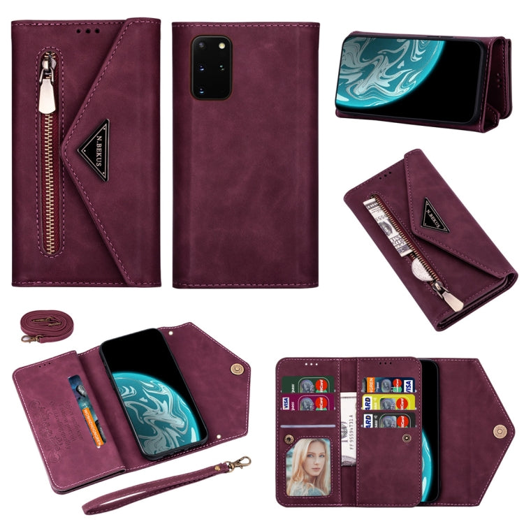 Skin Feel Zipper Horizontal Flip Leather Case with Holder & Card Slots & Photo Frame & Lanyard & Long Rope, For Samsung Galaxy Note20, For Samsung Galaxy Note20 Ultra, For Samsung Galaxy S20, For Samsung Galaxy S20+, For Samsung Galaxy S20 Ultra�������...
