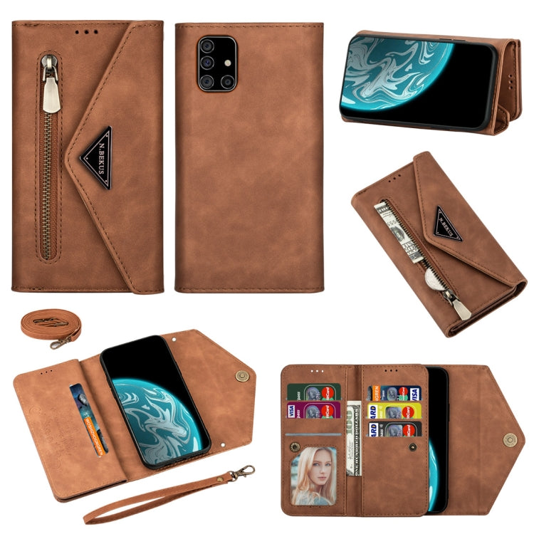 Skin Feel Zipper Horizontal Flip Leather Case with Holder & Card Slots & Photo Frame & Lanyard & Long Rope, For Samsung Galaxy Note10+, For Samsung Galaxy S10, For Samsung Galaxy S10+, For Samsung Galaxy S10e, For Samsung Galaxy A21��������������������...