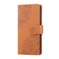 Rose Flower Embossed 3-Card Slots Leather Phone Case, For Samsung Galaxy S23+ 5G, For Samsung Galaxy S23 5G, For Samsung Galaxy S22 Ultra 5G, For Samsung Galaxy S22+ 5G, For Samsung Galaxy S22 5G