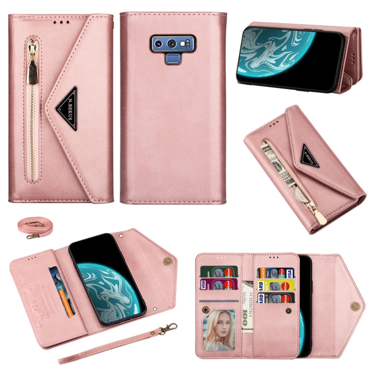 Skin Feel Zipper Horizontal Flip Leather Case with Holder & Card Slots & Photo Frame & Lanyard & Long Rope, For Samsung Galaxy A6 (2018), For Samsung Galaxy A7 (2018) / A750, For Samsung Galaxy J4 (2018), For Samsung Galaxy J7 (2018)�������������������...