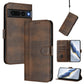 Line Splicing Buckle Retro Leather Phone Case