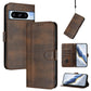 Line Splicing Buckle Retro Leather Phone Case