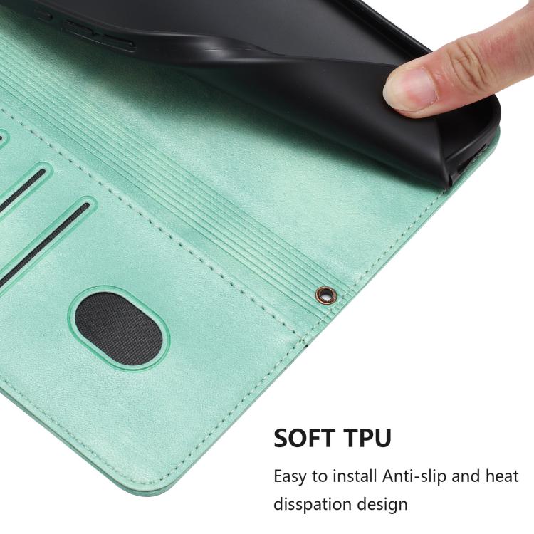 Line Splicing Buckle Retro Leather Phone Case