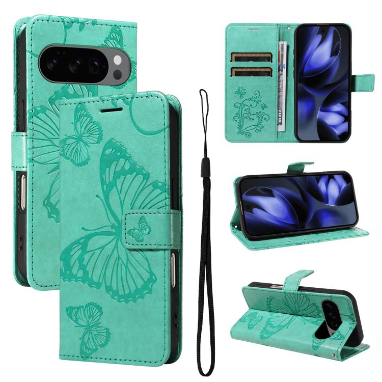 3D Butterfly Embossed Pattern Flip Leather Phone Case, For Google Pixel 10 Pro XL Global, For Google Pixel 10 Global