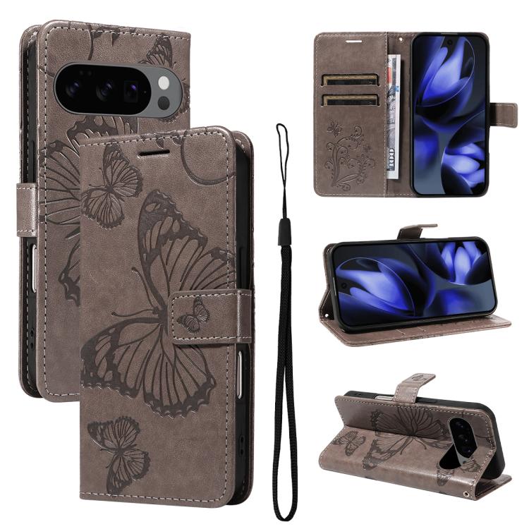 3D Butterfly Embossed Pattern Flip Leather Phone Case, For Google Pixel 10 Pro XL Global, For Google Pixel 10 Global