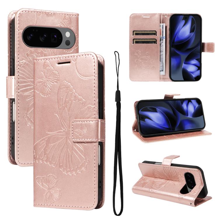 3D Butterfly Embossed Pattern Flip Leather Phone Case, For Google Pixel 10 Pro XL Global, For Google Pixel 10 Global