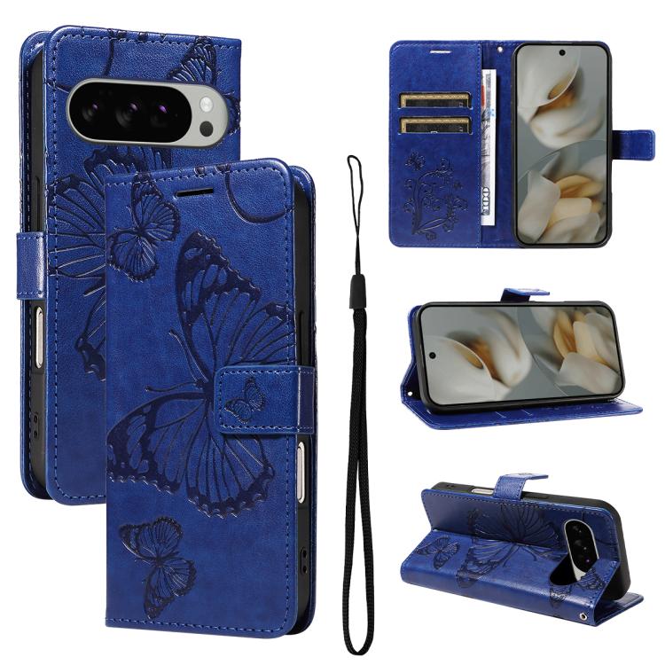 3D Butterfly Embossed Pattern Flip Leather Phone Case, For Google Pixel 10 Pro XL Global, For Google Pixel 10 Global
