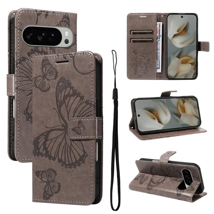 3D Butterfly Embossed Pattern Flip Leather Phone Case, For Google Pixel 10 Pro XL Global, For Google Pixel 10 Global