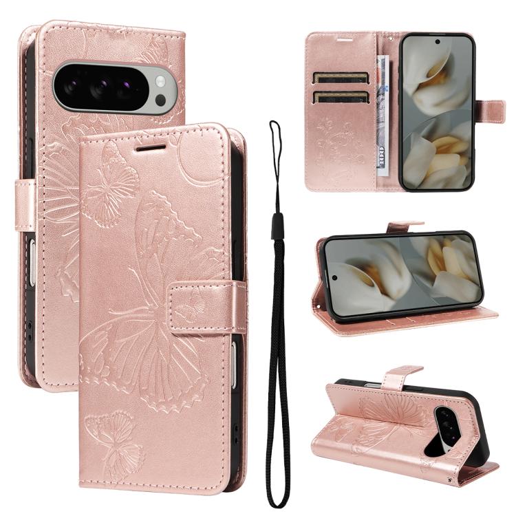 3D Butterfly Embossed Pattern Flip Leather Phone Case, For Google Pixel 10 Pro XL Global, For Google Pixel 10 Global