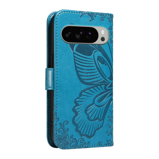 Swallowtail Butterfly Embossed Leather Phone Case, For Google Pixel 10 Pro XL 5G Global, For Google Pixel 10 5G / 10 Pro 5G Global