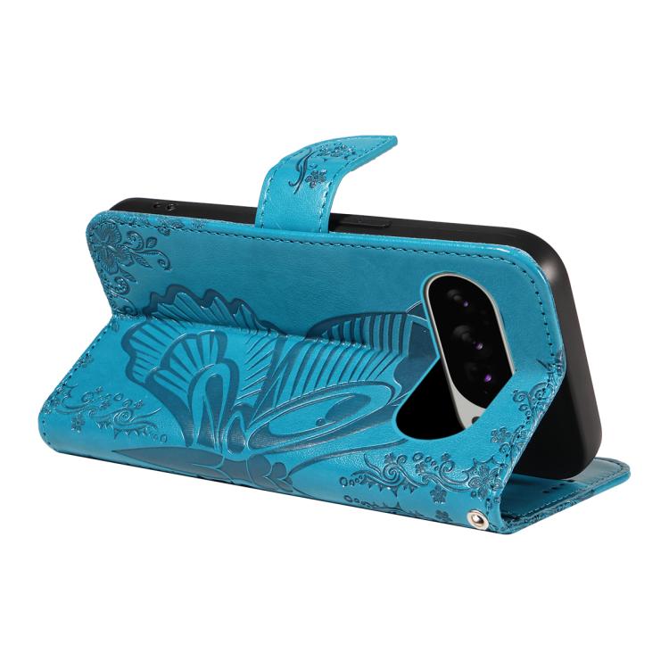 Swallowtail Butterfly Embossed Leather Phone Case, For Google Pixel 10 Pro XL 5G Global, For Google Pixel 10 5G / 10 Pro 5G Global