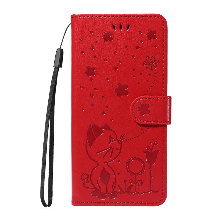 Cat and Bee Embossed Flip Leather Phone Case, For Google Pixel 10 Pro XL 5G Global, For Google Pixel 10 / 10 Pro Global