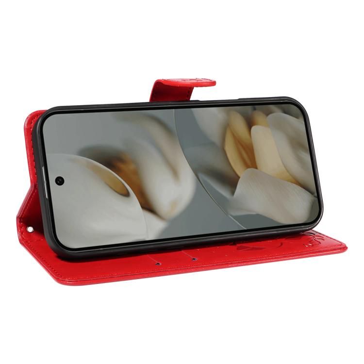 Cat and Bee Embossed Flip Leather Phone Case, For Google Pixel 10 Pro XL 5G Global, For Google Pixel 10 / 10 Pro Global