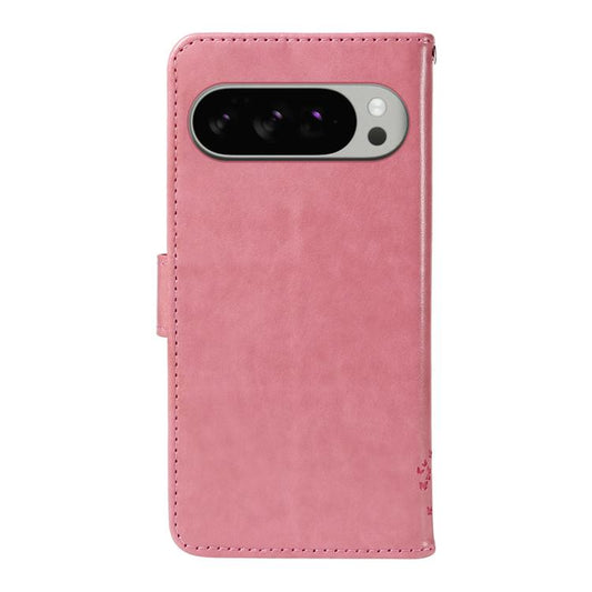 Tree & Cat Embossed Pattern Flip Leather Phone Case, For Google Pixel 10 Pro XL 5G Global, For Google Pixel 10 5G / 10 Pro 5G Global