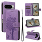 Tree & Cat Embossed Pattern Flip Leather Phone Case, For Google Pixel 10 Pro XL 5G Global, For Google Pixel 10 5G / 10 Pro 5G Global